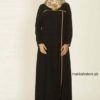 TURKISH BLACK ORANGE ABAYA