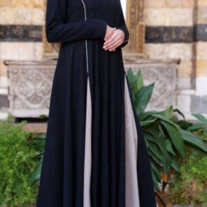 TURKISH GREY FLARES ABAYA