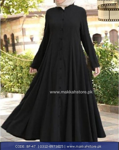 TURKISH BLACK FRONT ABAYA