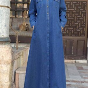 TURKISH BLUE DENIM ABAYA