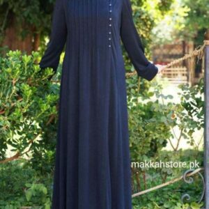 TURKISH BLUE SIDE PLEATS ABAYA