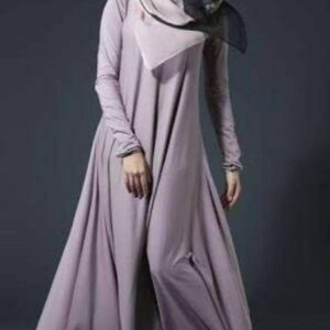 TURKISH LIGHTGREY ZIPPER ABAYA