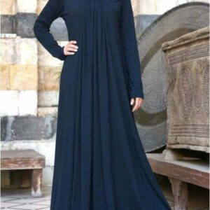 TURKISH NAVY BLUE PLEATS ABAYA