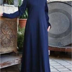 TURKISH NAVYBLUE ZIPPER ABAYA