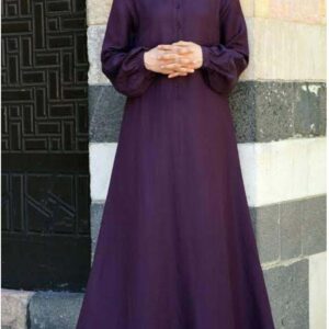 TURKISH PURPLE ZIP ABAYA
