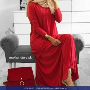 TURKISH RED SHINE ABAYA
