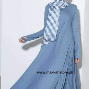 TURKISH SEABLUE ZIPPER ABAYA