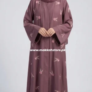 TEAPINK FLORAL EMBROIDERY ABAYA - BUSINESS CLASS