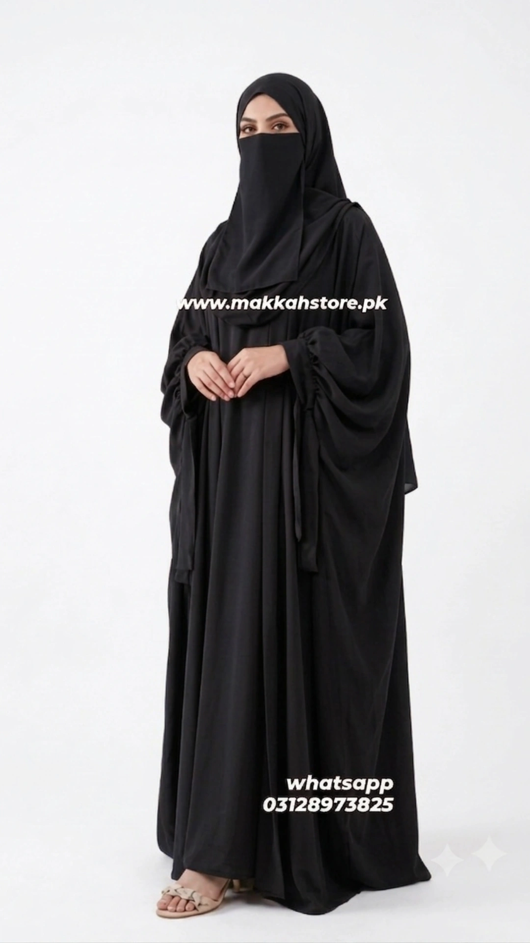 BLACK ABAYA FOUR PIECE