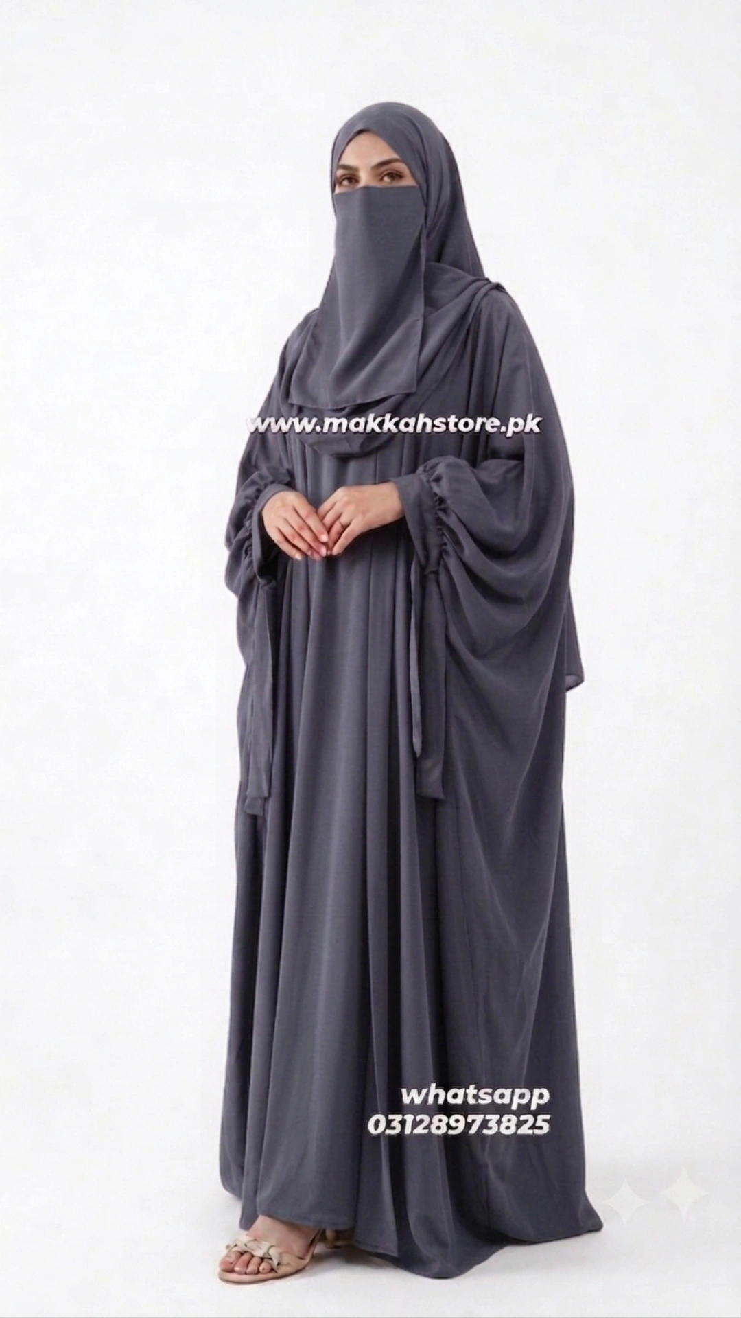 GREY ABAYA FOUR PIECE