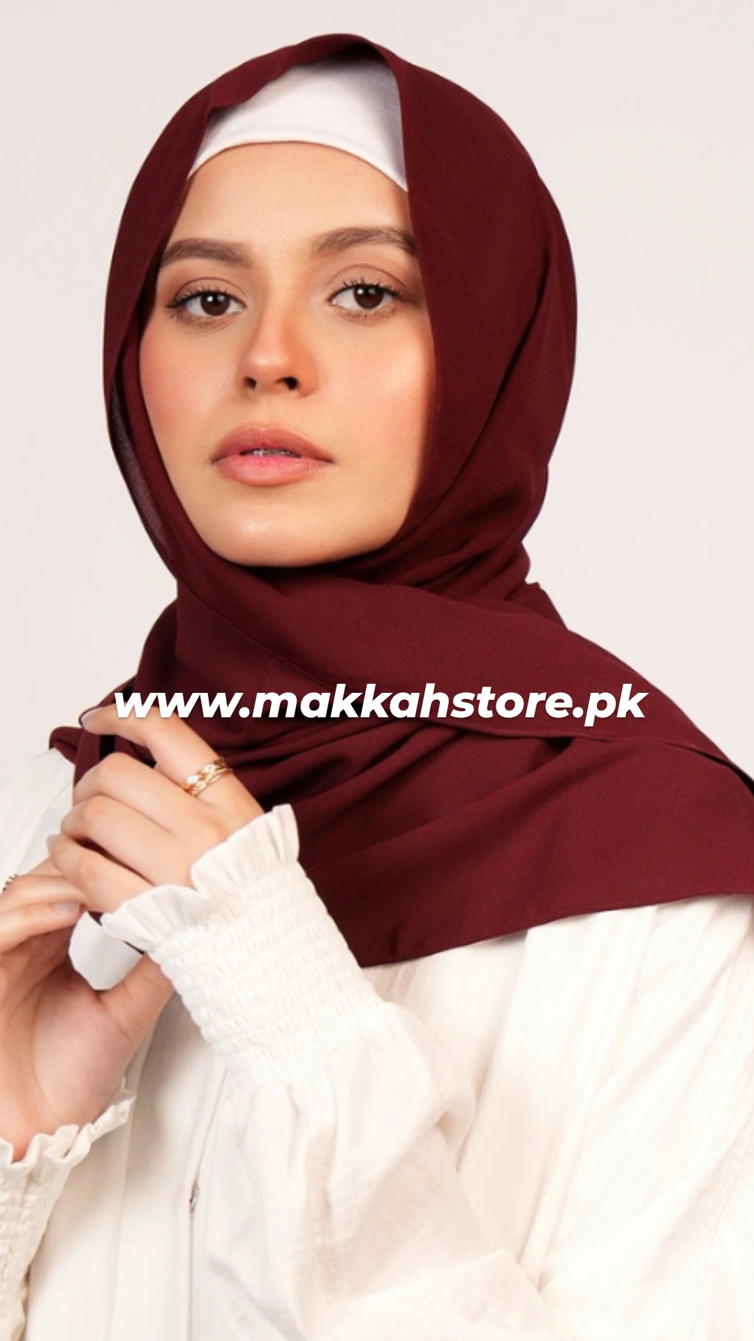 MAROON GEORGETTE CHIFFON HIJAB