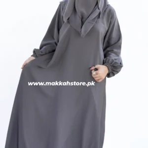 DUBAI ABAYA GREY MAXI