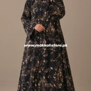 BLACK PRINTED ABAYA