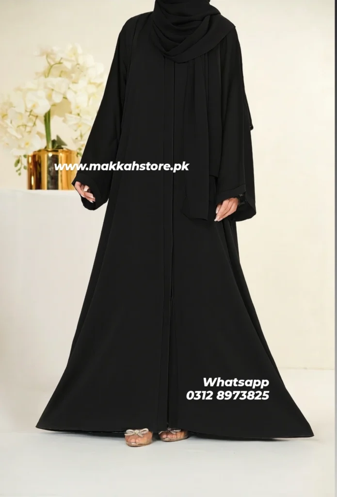 BLACK CRINKLE DUBAI ABAYA