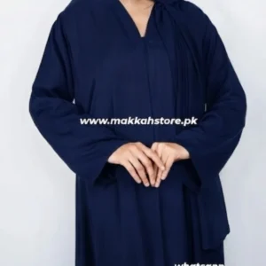 SAUDI NAVY BLUE FRONT OPEN ABAYA