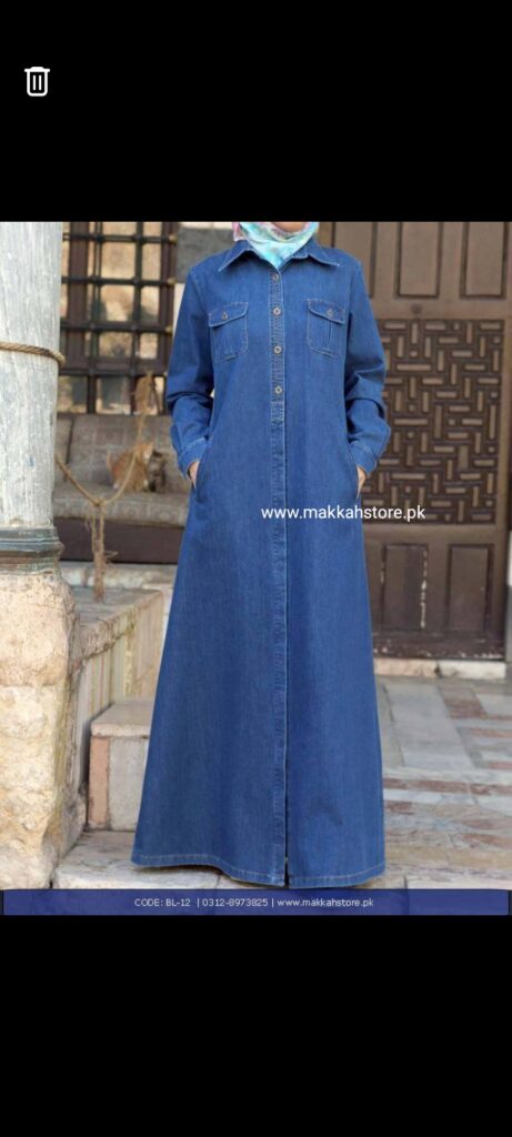 TURKISH SKYBLUE DENIM COAT ABAYA